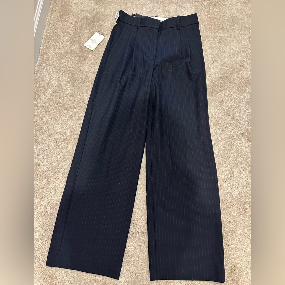 Wilfred Effortless Navy Pinstripe Trouser